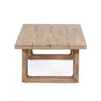 Set Mobili da Patio in Legno di Acacia, Set Conversazione per Esterni con Tavolino da Caffè e Morbidi Cuscini per Giardino, Portico e Balcone, Beige - Merax