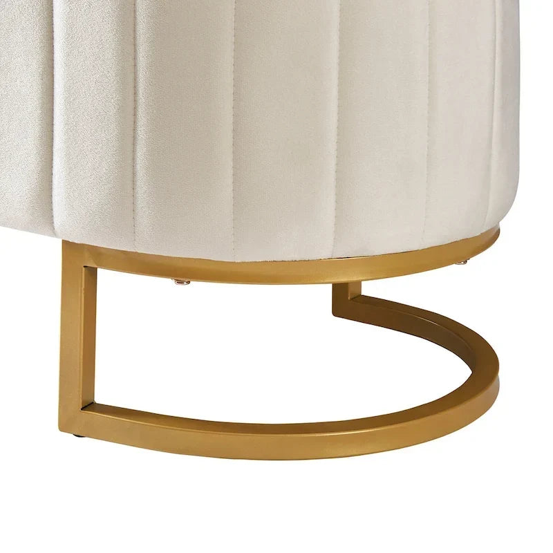 Comodino a 2 Pezzi Letto a Piattaforma Matrimoniale a LED con Pouf Contenitore