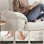 Dyonery 86 Cloud Loveseat Sofa, seduta profonda e ampi braccioli con cuscini, telaio robusto, design ergonomico e traspirante