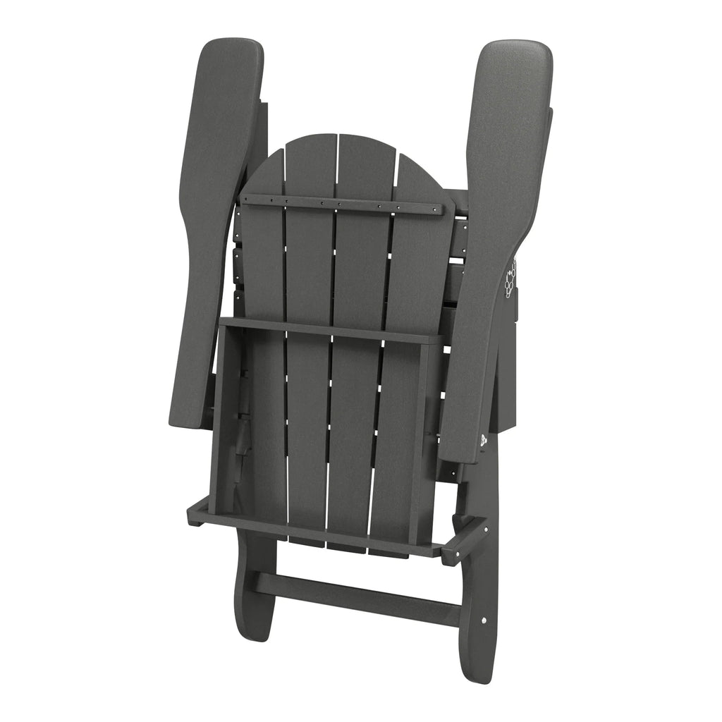 Polytrends Laguna Sedia Adirondack Pieghevole da Esterno per Patio Resistente allo Sbiadimento e alle Intemperie