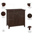 Scrittoio Key West con mobiletto di Bush Furniture