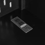Letto a soppalco da gioco completo con scrivania e luci LED, letto a soppalco alto in legno a una piazza e mezza con scala e scala portaoggetti e USB, rosso+nero