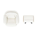 Jovan 31.5 Poltrona reclinabile in vera pelle con pouf