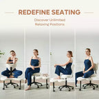 Pinmoco Sedia da ufficio ergonomica Criss Cross, sedia da meditazione regolabile in altezza, girevole a 360°, supporto lombare, sedia da lavoro e da ufficio, sedia ADHD