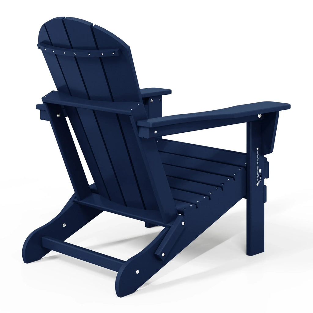 Polytrends Laguna Sedia Adirondack Pieghevole da Esterno per Patio Resistente allo Sbiadimento e alle Intemperie