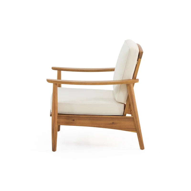 Salotto da esterno a 4 posti in legno di acacia Willowbrook di Christopher Knight Home