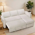 Dyonery Divano Letto Angolare 81, Divano Estraibile a L con Chaise Longue Reversibile con Contenitore, USB, Schienale Reclinabile