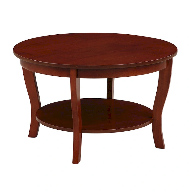Convenience Concepts American Heritage Tavolino da caffè rotondo con ripiano