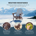 Polytrends Laguna Sedia Adirondack Pieghevole da Esterno per Patio Resistente allo Sbiadimento e alle Intemperie