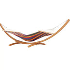 Supporto per amaca, in legno pesante per esterno, resistente alle intemperie, universale - 215 kg, curvo per patio, cortile, interni