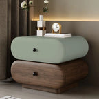 Comodino moderno bicolore con cassetti contenitori