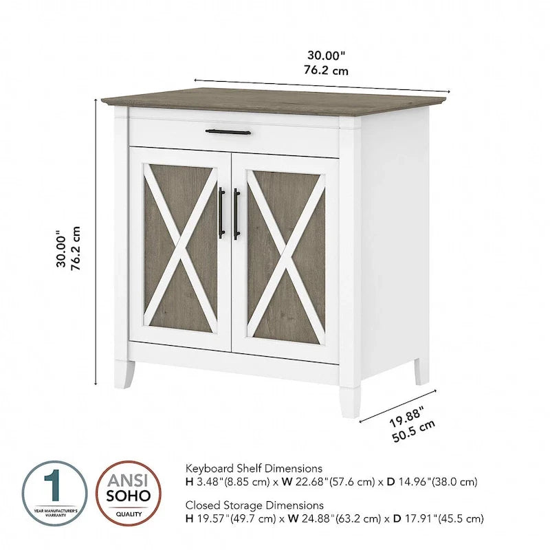 Scrittoio Key West con mobiletto di Bush Furniture