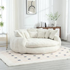 Comodo divano letto matrimoniale Loaf, divano letto oversize con braccioli