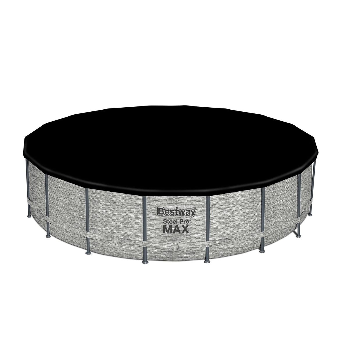 Piscina Fuori Terra Rotonda Bestway Steel Pro MAX con Pompa e Copertura