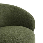 Poltrona a botte girevole imbottita Spruce&Spring con base in legno