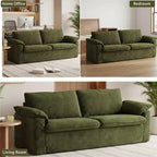 Dyonery 86 Cloud Loveseat Sofa, seduta profonda e ampi braccioli con cuscini, telaio robusto, design ergonomico e traspirante