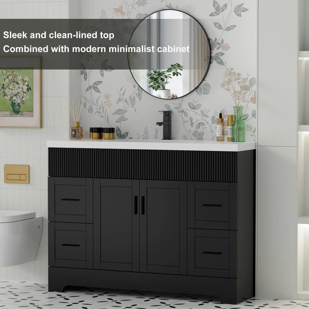 Mobile bagno 30/36/48 Wavy Line con lavabo e rubinetto