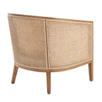 Poltrona d'Appoggio in Lino Tillman con Rattan