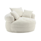 Divano Pigro Rotondo – Bianco/Blu/Grigio/Giallo/Arancione/Rosso Rosa/Blu Marino/Verde, Posto Singolo e Coppia