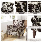 Poltrona Araceli Tradizionale in Legno Imbottita Floreale con Schienale Alto e Borchie | ART OF LIVING DESIGNS