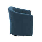 Set di 2 Poltrone Girevoli Moderne Imbottite a Barilotto, Poltrone Accent per Soggiorno