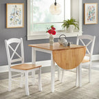 Set da pranzo di 3 pezzi con tavolino allungabile Simple Living Country Cottage
