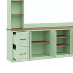 ModernLuxe Mobile TV da Parete 4 in 1 per Stile Rustico, Adatto a TV Fino a 70 Pollici, Consolle Multimediale con Ripiani Regolabili e Cassetti