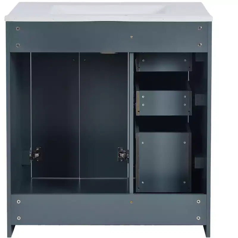 Mobile bagno 30 pollici con lavabo singolo, armadietto e 3 cassetti – Nero / Blu / Verde / Indaco / Bianco