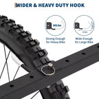Rastrelliera portabici autoportante per 5 bici con capacità di carico di 136 kg, robusto organizzatore per un posizionamento sicuro e stabile delle bici in cortili anteriori e posteriori