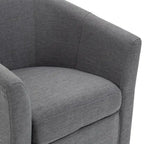 Set di 2 Poltrone Girevoli Moderne Imbottite a Barilotto, Poltrone Accent per Soggiorno