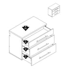 Pensile base con 3 cassetti Hangups - Prepac