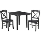 Set da pranzo di 3 pezzi con tavolino allungabile Simple Living Country Cottage