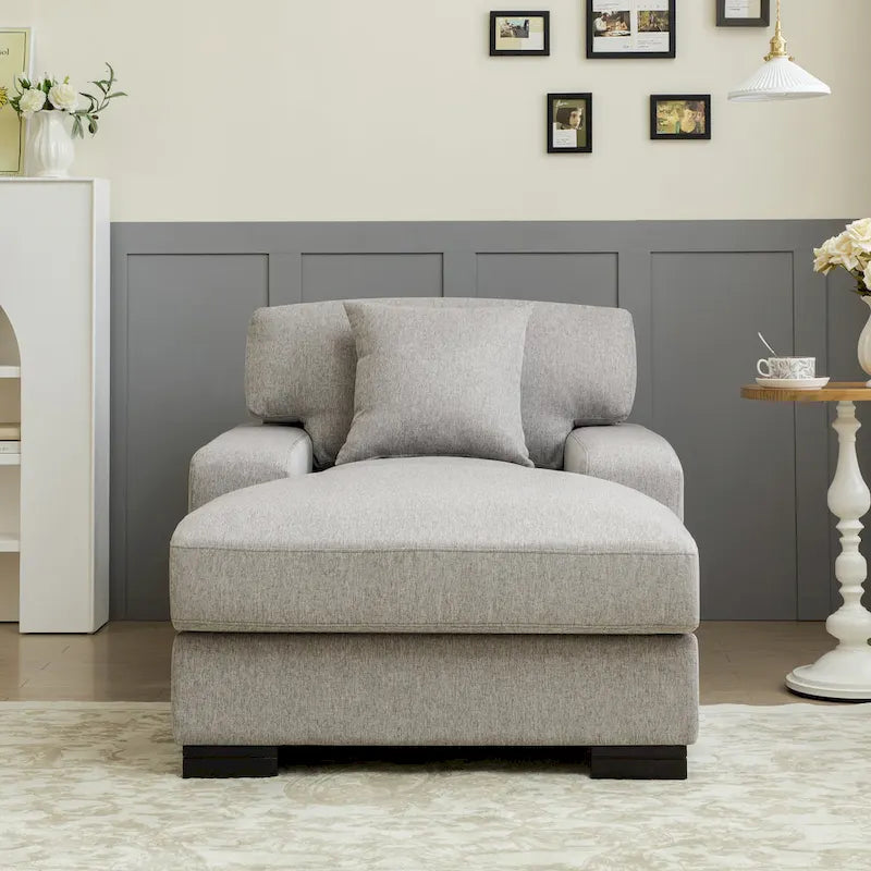 Divano letto chaise longue oversize moderno metà secolo con cuscino