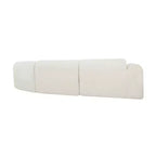 Divano componibile curvo moderno da 140 pollici con chaise longue, set da 3 pezzi, per soggiorno