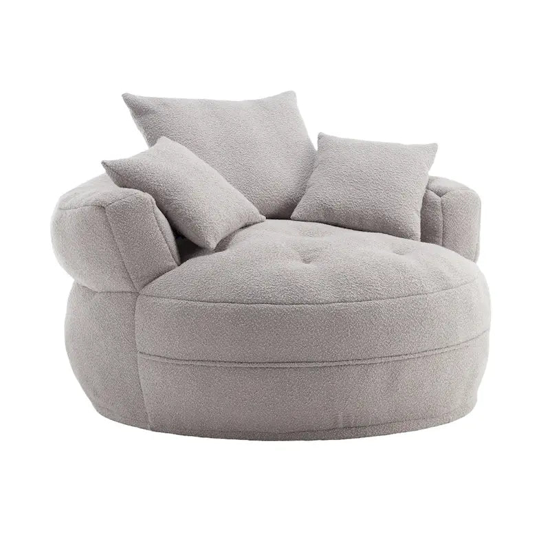 Divano Pigro Rotondo – Bianco/Blu/Grigio/Giallo/Arancione/Rosso Rosa/Blu Marino/Verde, Posto Singolo e Coppia