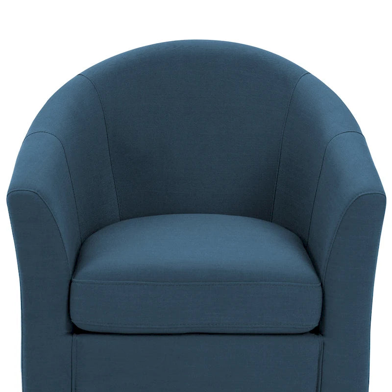 Set di 2 Poltrone Girevoli Moderne Imbottite a Barilotto, Poltrone Accent per Soggiorno