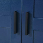 Dispensa da cucina indipendente 77H, armadio contenitore in stile rustico con ripiani regolabili, ripiani sulla porta, cassetti e portabottiglie - ModernLuxe