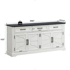 Credenza a Buffet da Fattoria, Mobile Bar per Caffè e Vino per Sala da Pranzo - N/A