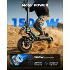 Monopattino elettrico ECOLEAP L7 per adulti, motore di picco 1500W, 45 km/h, autonomia 80 km, doppia sospensione, freni a disco anteriori e posteriori, UL