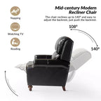 Set di 2 Poltrone Reclinabili Elisabete Moderne in Vera Pelle con Borchie Vintage per Salotto e Camera da Letto | ART OF LIVING DESIGNS