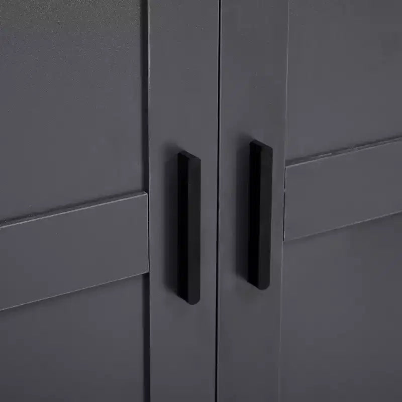 Dispensa da cucina indipendente 77H, armadio contenitore in stile rustico con ripiani regolabili, ripiani sulla porta, cassetti e portabottiglie - ModernLuxe
