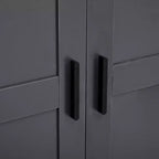 Dispensa da cucina indipendente 77H, armadio contenitore in stile rustico con ripiani regolabili, ripiani sulla porta, cassetti e portabottiglie - ModernLuxe
