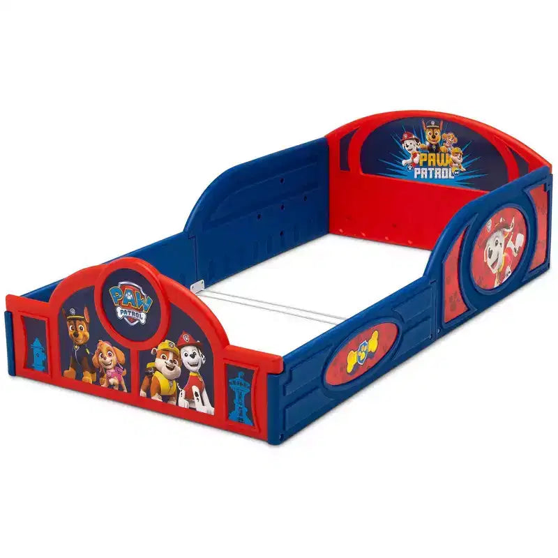 Lettino in plastica per bambini Delta Children Sleep and Play con sponde protettive incorporate - PAW Patrol