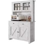Mobile Dispensa da Cucina con Supporto per Microonde, Credenza con Mobile Buffet e Ripiani Regolabili, per Cucina, Sala da Pranzo
