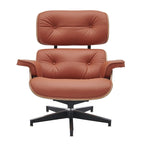 Poltrona reclinabile Mid-Century Modern in pelle