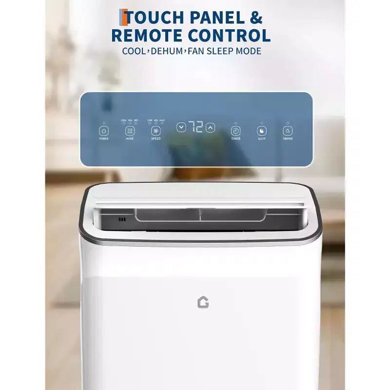 Condizionatore portatile da 15.000 BTU, unità AC portatile 3-in-1 con deumidificatore e ventilatore, modalità sleep, telecomando e pannello LED, raffredda 850 piedi quadrati, silenzioso