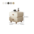 Comodino scandinavo in similpelle con finitura in similpelle