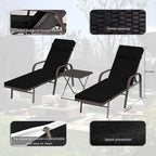Set di 3 Chaise Lounge da Esterno Kullavik
