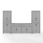 Set Tara 3 pezzi Madia e Dispensa Effetto Invecchiato - Crosley