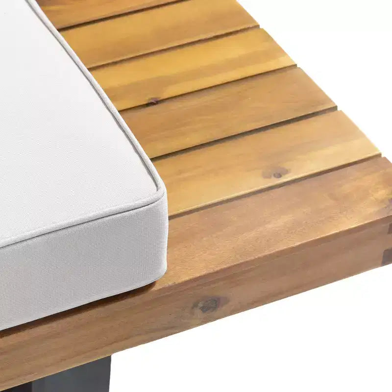 Set Divano Sezionale Esterno a L Patio da Giardino Set Lounge per il Tempo Libero con Tavolino da Caffè e Cuscino Resistente all'Acqua - ModernLuxe